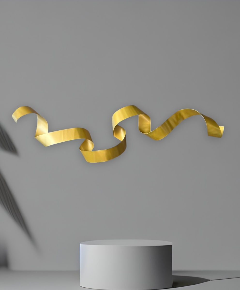 ESCULTURA DE PARED CURLY DORADO2