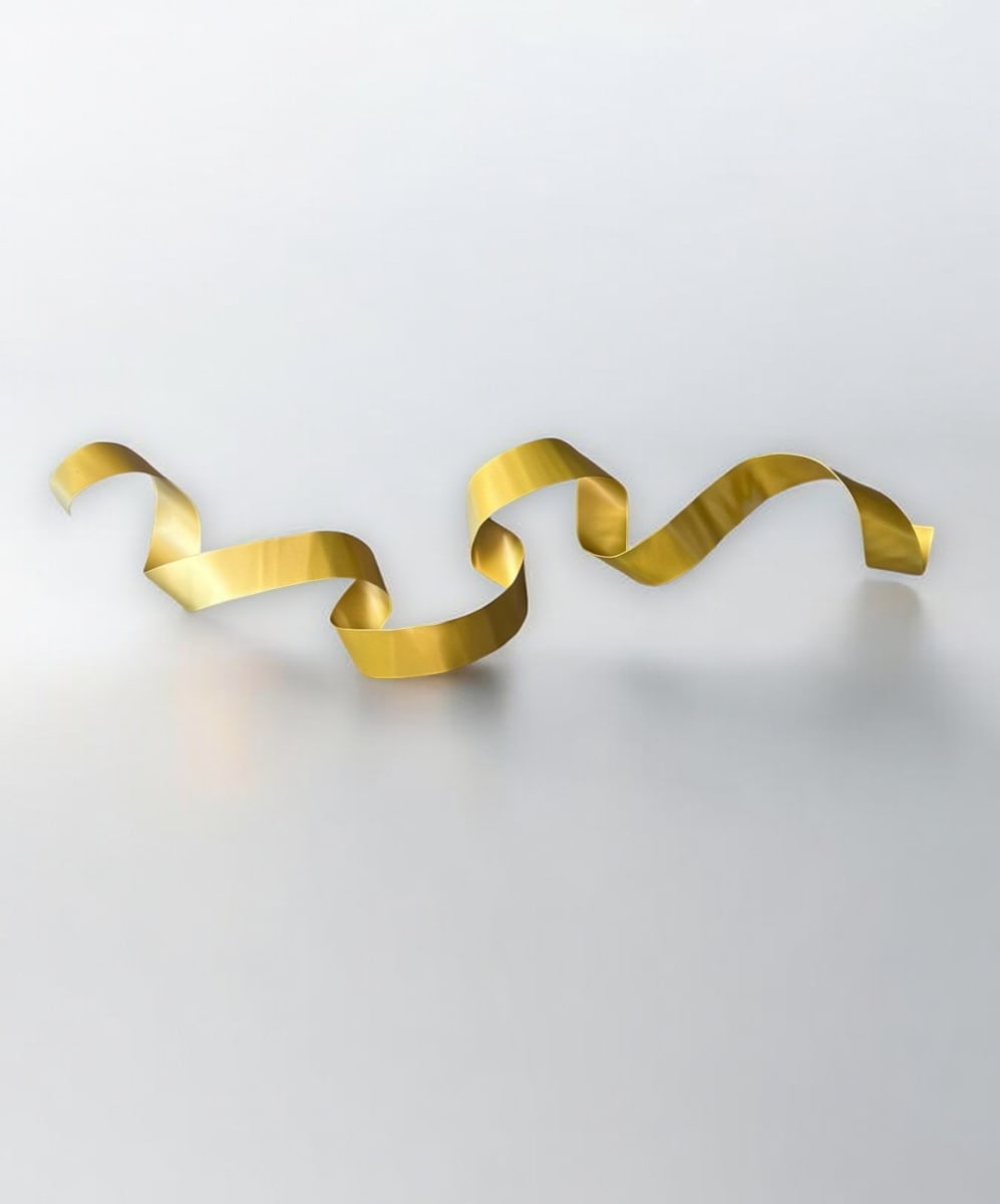 ESCULTURA DE PARED CURLY DORADO