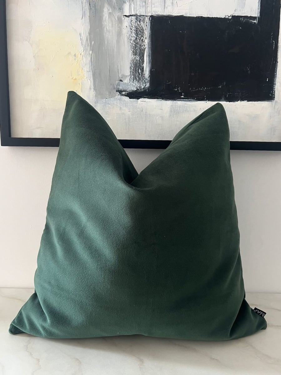 FUNDA DE COJÍN ARLON VERDE AFELPADO1