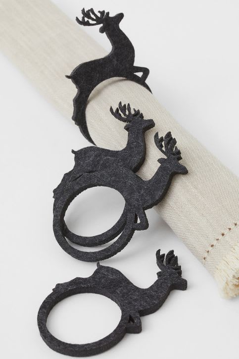 ARO DE SERVILLETA RENO NAVIDAD SET X4