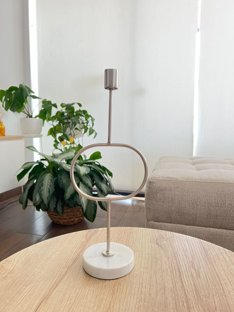 PORTAVELA PEDESTAL MÁRMOL