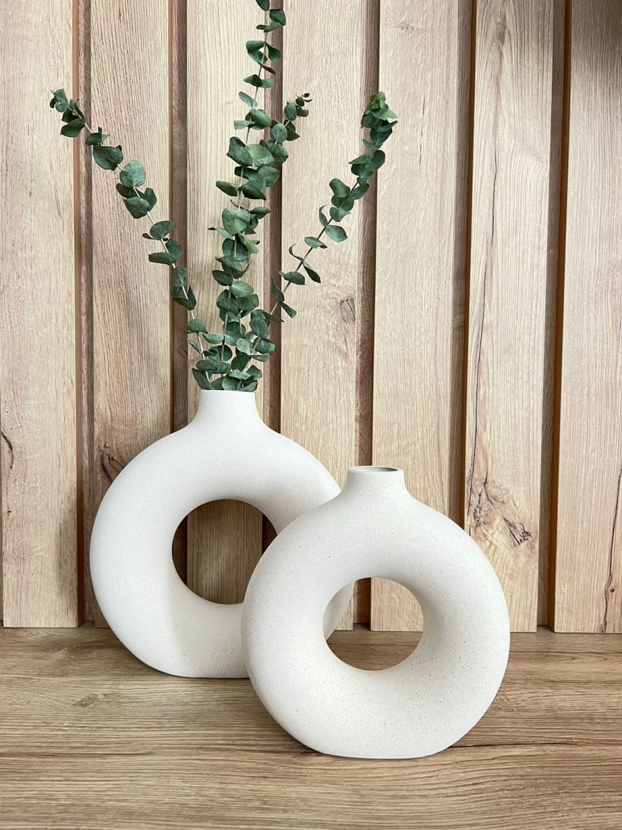 JUEGO DE JARRONES NÓRDICO BOHEMIO