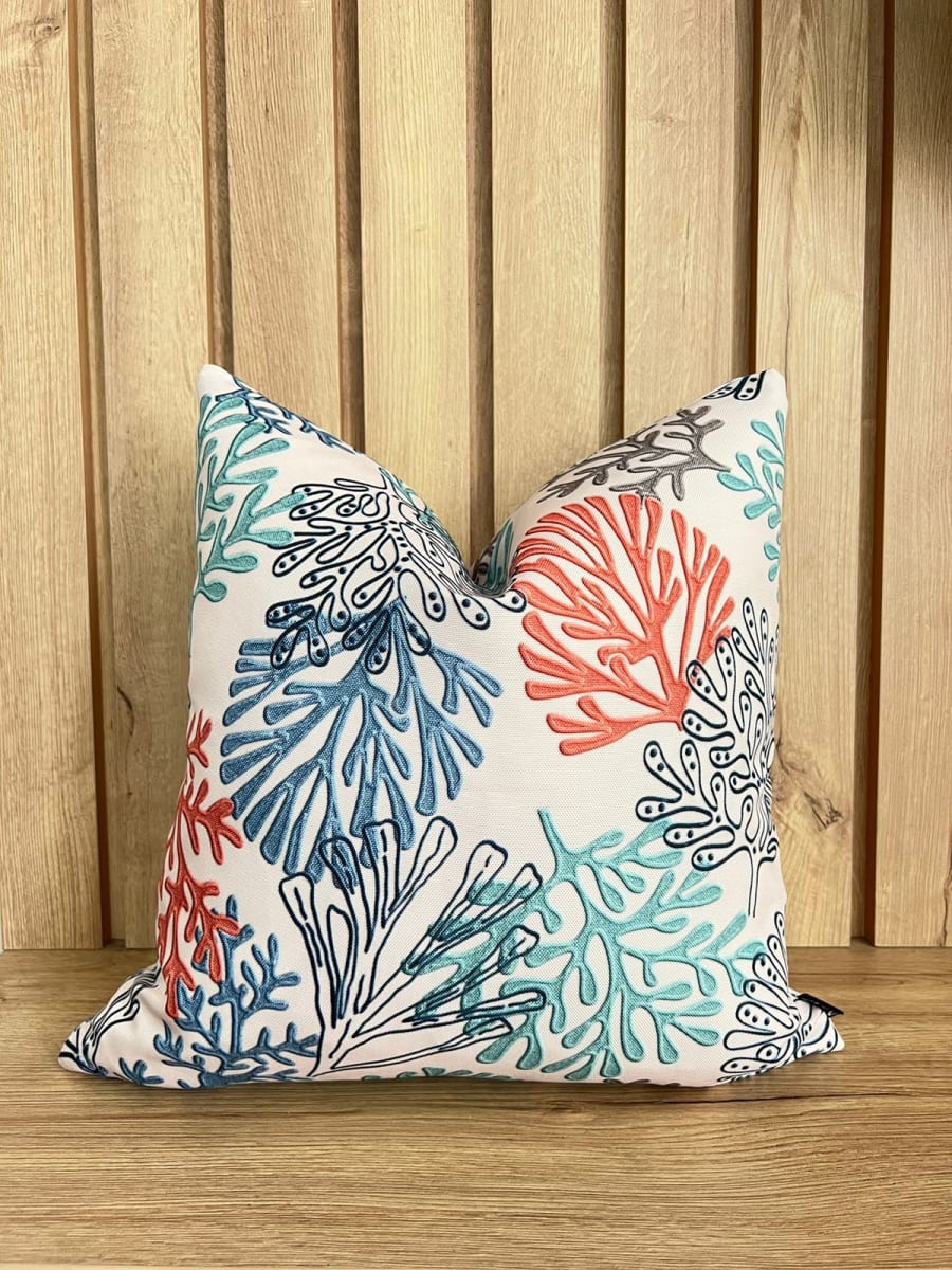 FUNDA DE COJÍN PLAYA CORALES