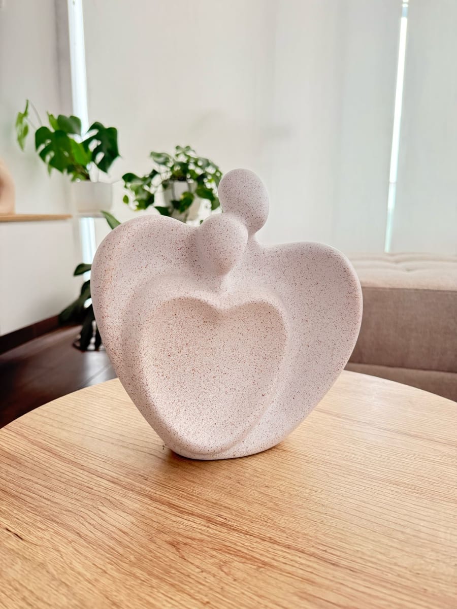 ADORNO PAREJA UN SOLO CORAZÓN TERRAZO