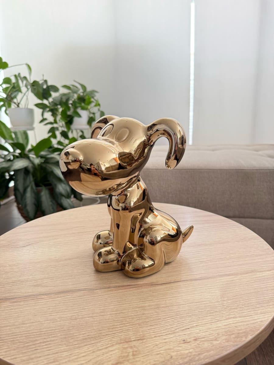 ADORNO PERRO DECOR DORADO1