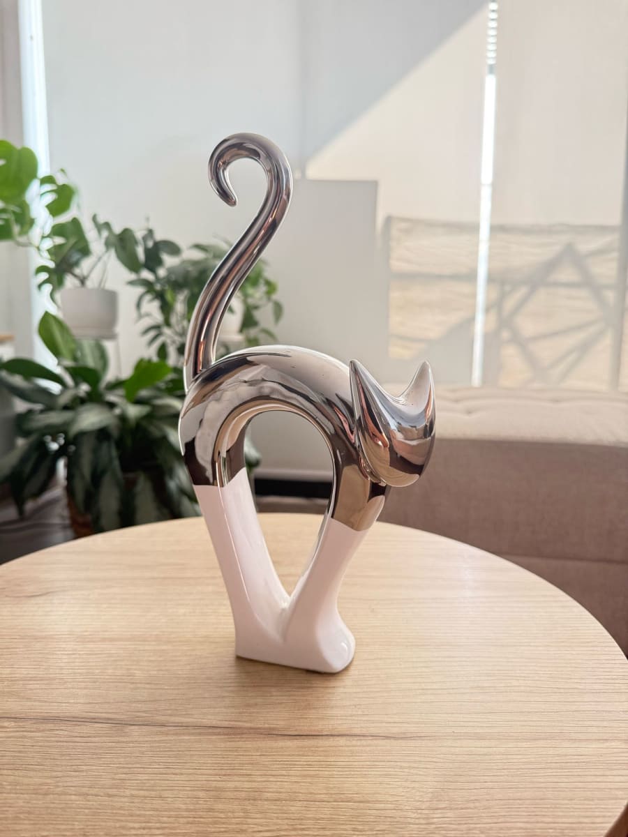 ADORNO GATO CROMO DECOR