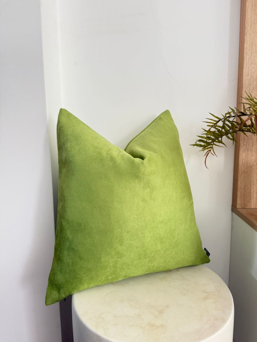 FUNDA DE COJÍN VERDE LIMA