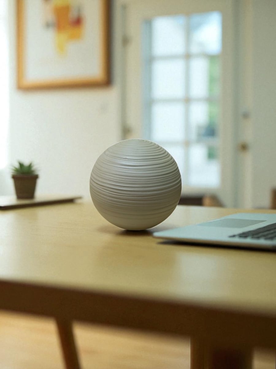 ESFERA DECORATIVA RAYADA GRIS1