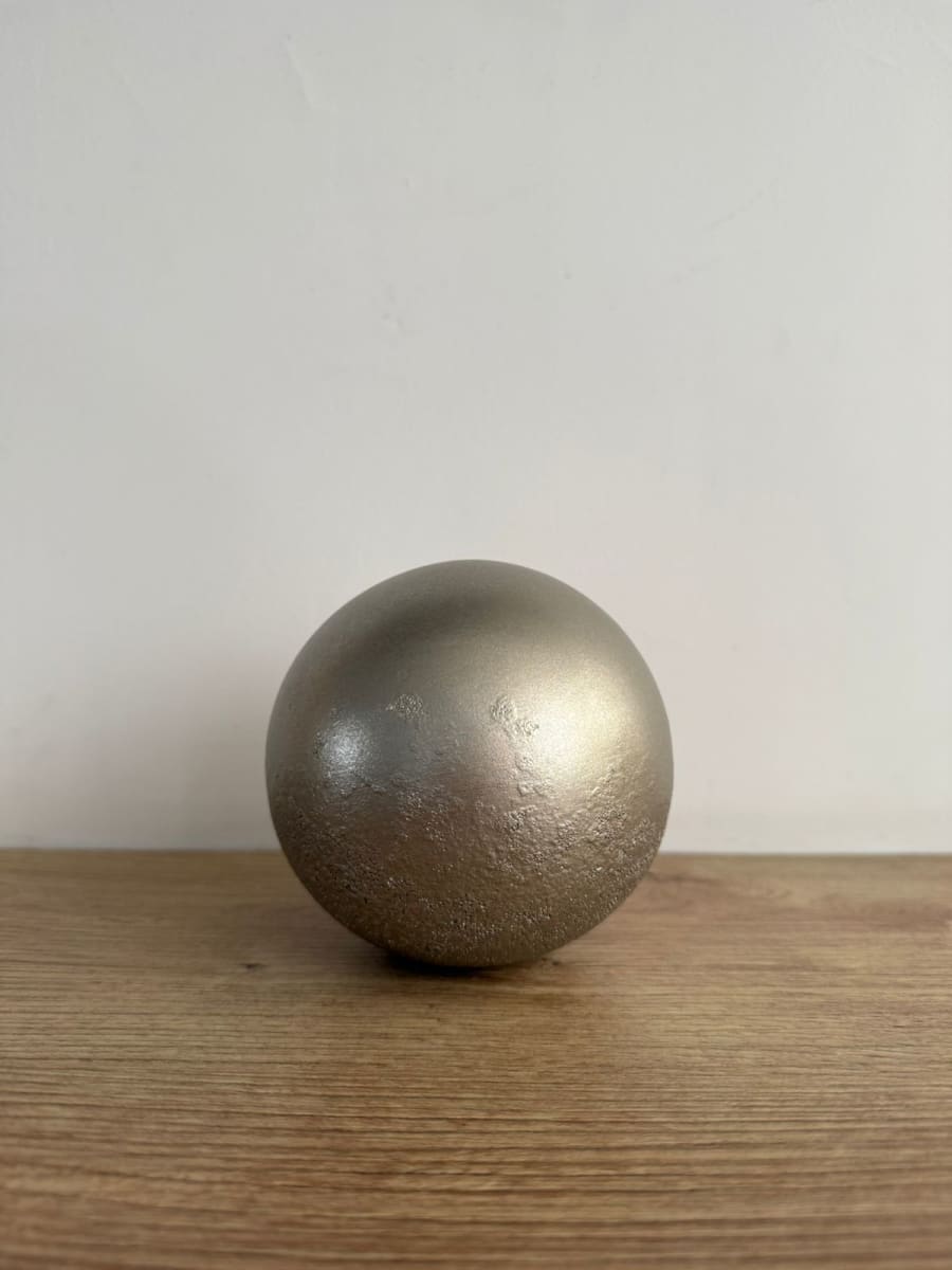 ESFERA DECORATIVA TEXTURE PLATA CHAMPAGNE1