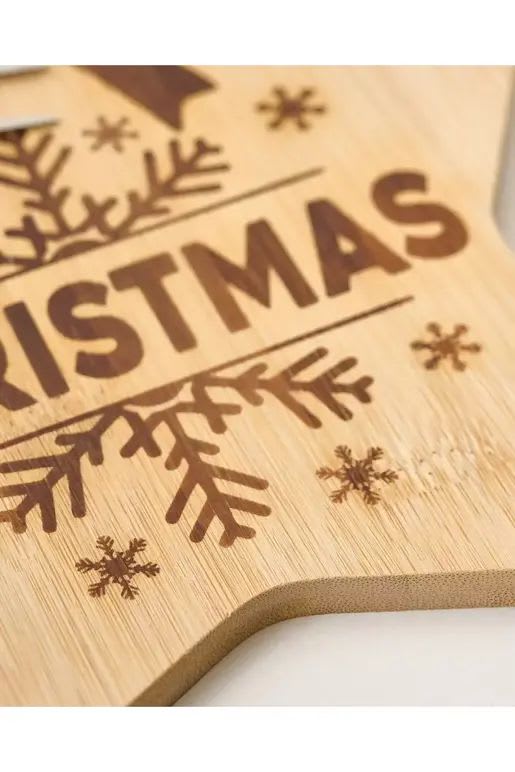 TABLA DE QUESOS Y PIQUEOS ESTRELLA NAVIDAD 3PCS3