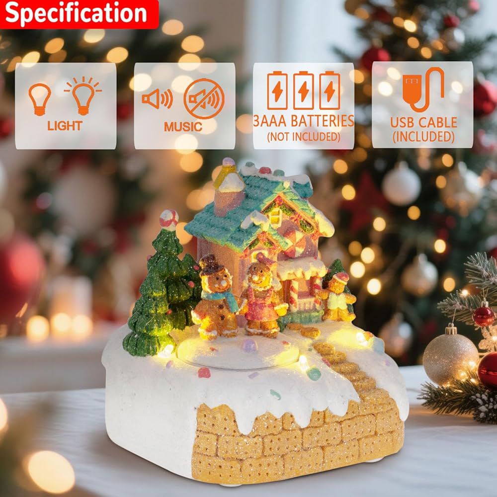 VILLA NAVIDEÑA CASA JENGIBRE LUZ LED4