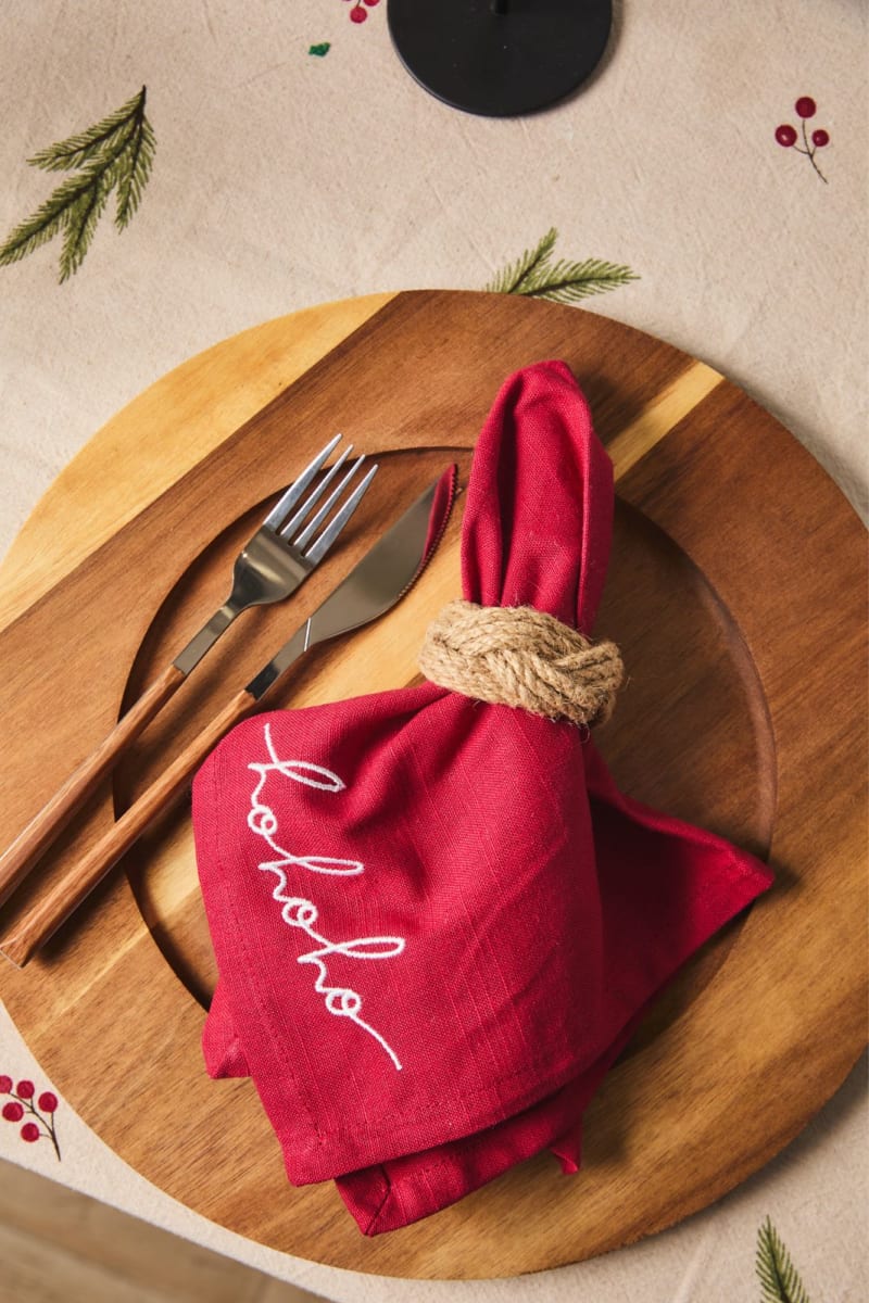 SERVILLETA DE TELA HOHOHO NAVIDEÑO