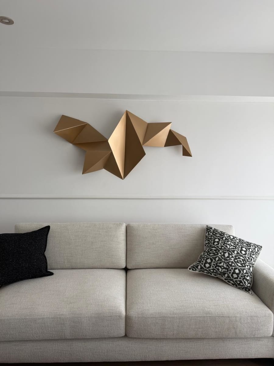 ESCULTURA DE PARED GEOMÉTRICA BRONCE3