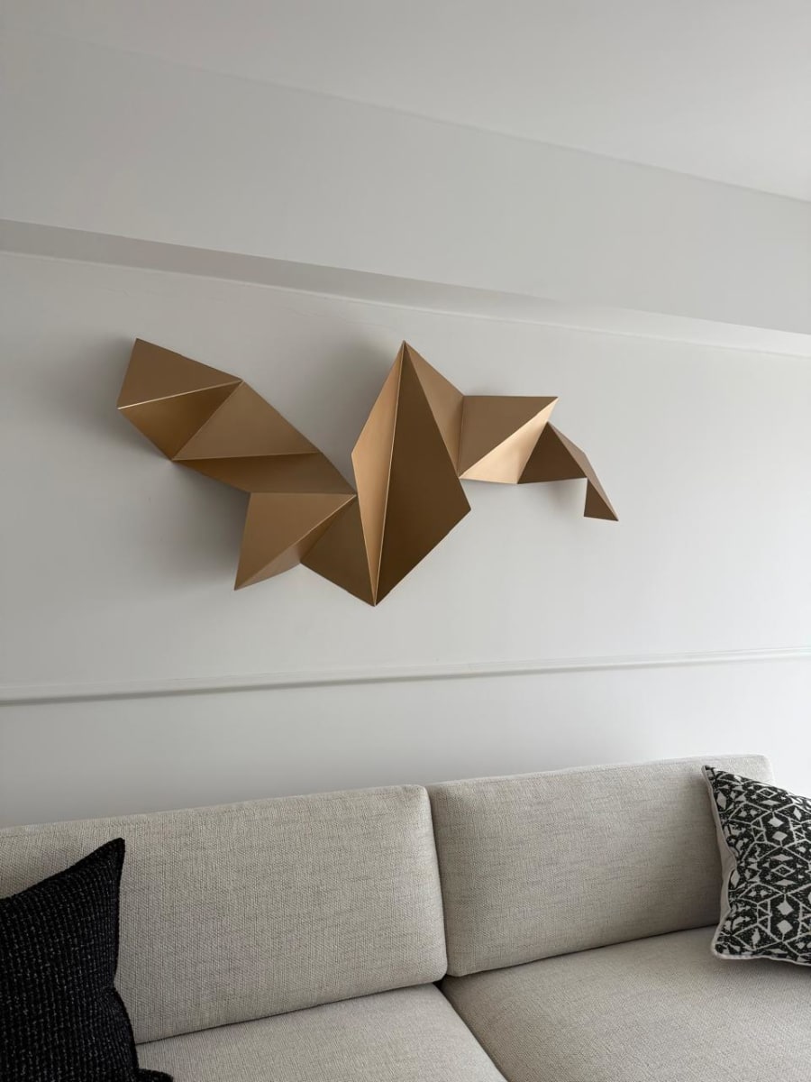 ESCULTURA DE PARED GEOMÉTRICA BRONCE2