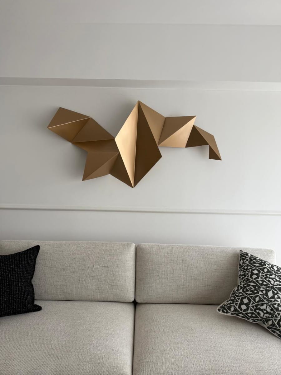 ESCULTURA DE PARED GEOMÉTRICA BRONCE4