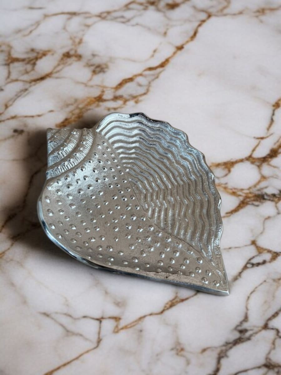 ADORNO BANDEJA CARACOL PLATEADA1