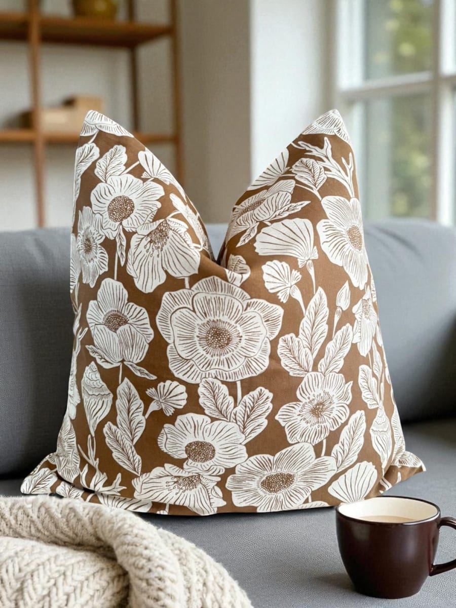 FUNDA DE COJÍN  FLORES MARINAS1