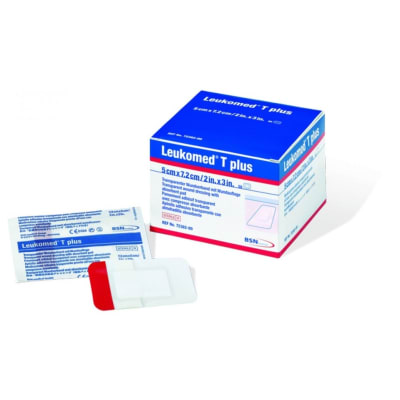 Leukomed T Plus - Apósito Transparente Estéril Semioclusivo Con Pad Absorbente, 8 X 15 Cms1