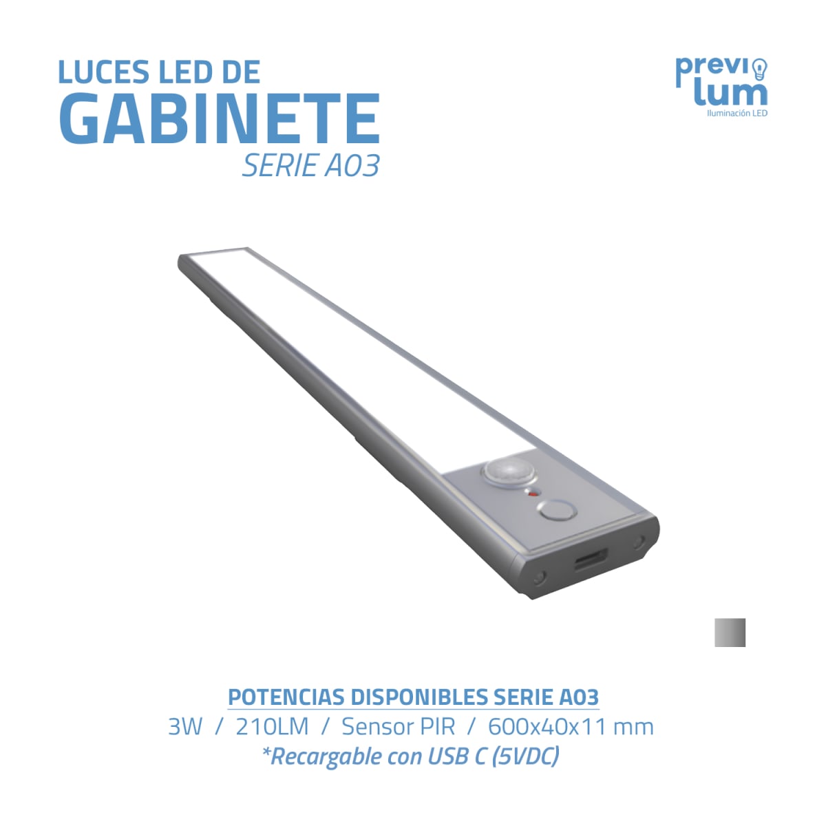 LUZ DE GABINETE CCT A03 PIR5