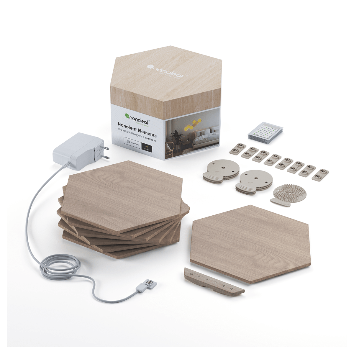 PANEL LED SMART NANOLEAF HEXAGONO WOOD2