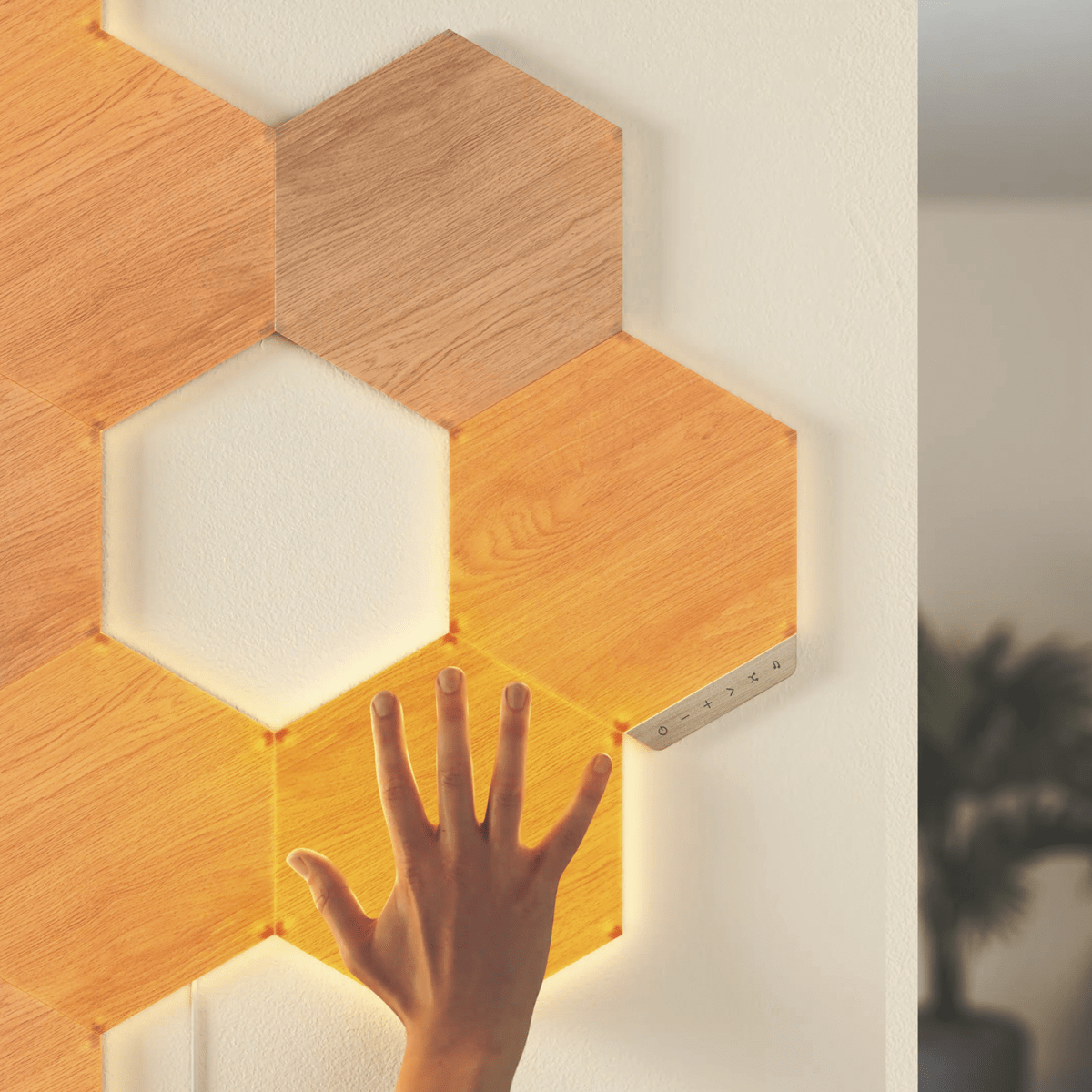 PANEL LED SMART NANOLEAF HEXAGONO WOOD4
