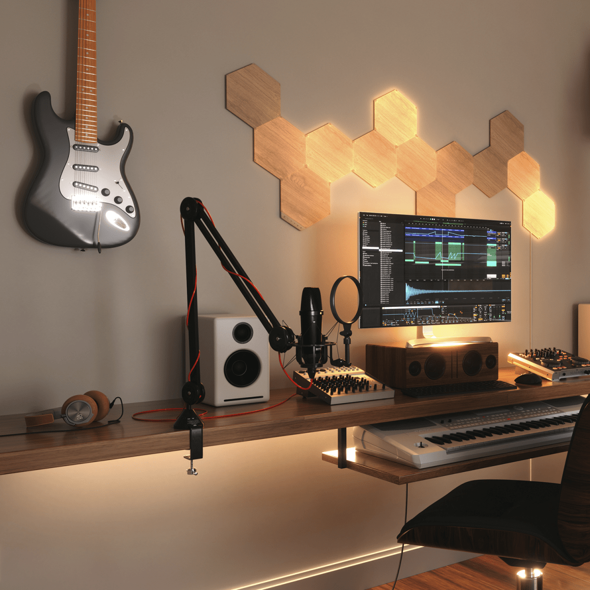 PANEL LED SMART NANOLEAF HEXAGONO WOOD6