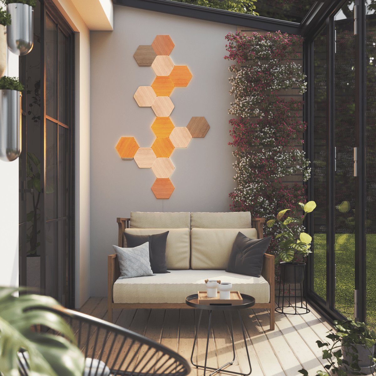 PANEL LED SMART NANOLEAF HEXAGONO WOOD5