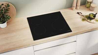 Serie 4, Placa de inducción, 60 cm, Negro, montaje en superficie sin marco