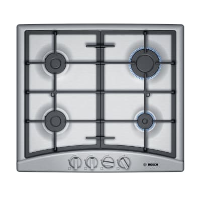 Encimera a Gas Bosch Serie 2 PGP6G5B90 60 cm 4 Quemadores Acero Inoxidable