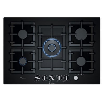 Placa Encimera de gas 75 cm Vidrio templado