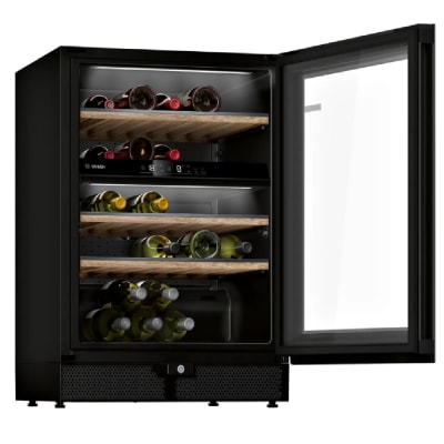 Vinoteca Bosch Serie 6 KWK16ABGB 44 Botellas 2 Zonas Negro