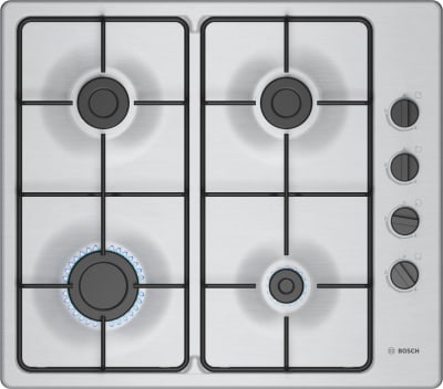 Anafe a Gas Bosch Serie 2 PBP6B5K80 60 cm 4 Quemadores Acero