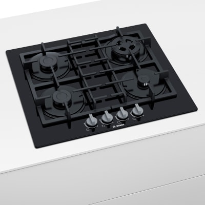 Serie 4 Placa de gas 60 cm Vidrio templado, Negro