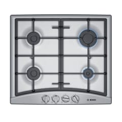 Encimera a Gas Bosch Serie 2 PGP6G5B90 60 cm 4 Quemadores Acero Inoxidable 0