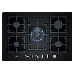 Placa Encimera de gas 75 cm Vidrio templado 0