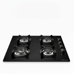 Encimera Gas Vitro Negro 4Q 0