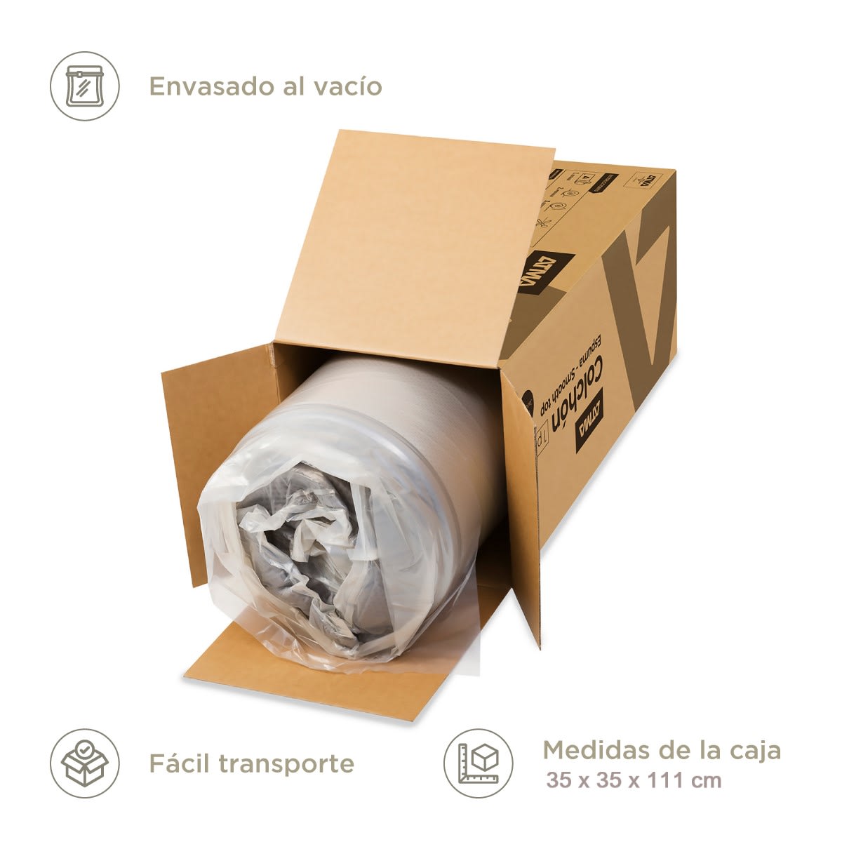 Atma Colchón Smooth Top de Espuma 29 cm Ortopédico 1,5 Plaza4