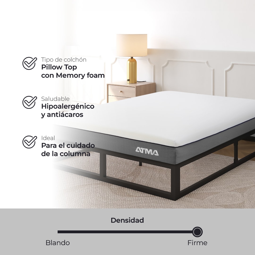 Atma Colchón Smooth Top de Espuma 29 cm Ortopédico 1 plaza2