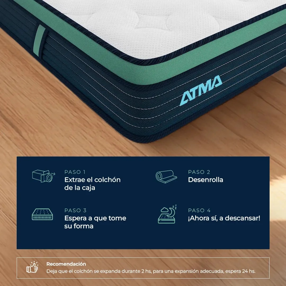 Atma One 1P Colchón 20cm Espuma Firmeza Media3