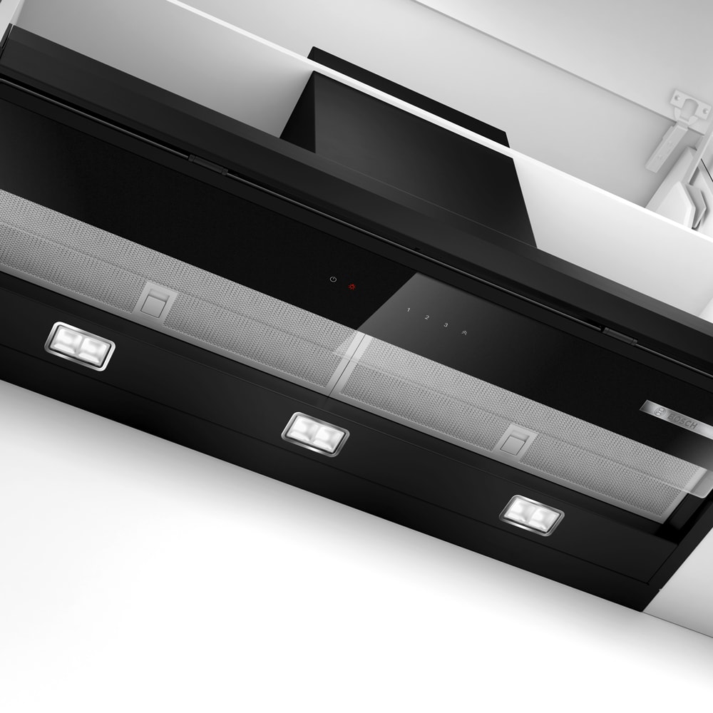 Serie 6 Campana decorativa integrada 90 cm Cristal negro3