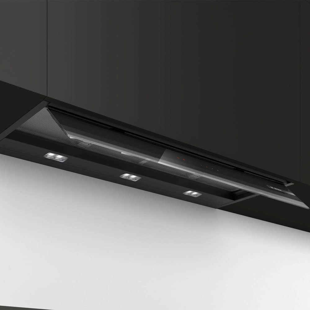 Serie 6 Campana decorativa integrada 90 cm Cristal negro6