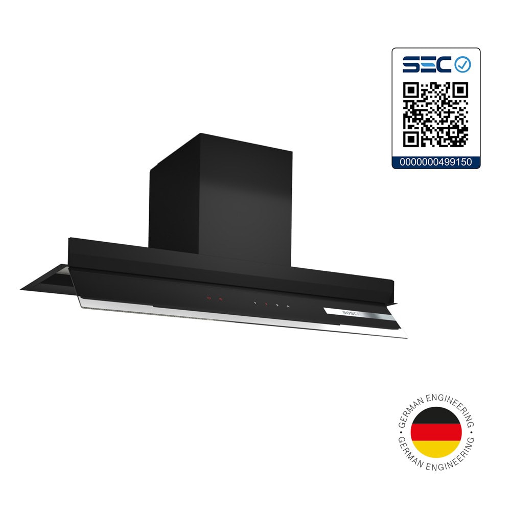 Serie 6 Campana decorativa integrada 90 cm Cristal negro7