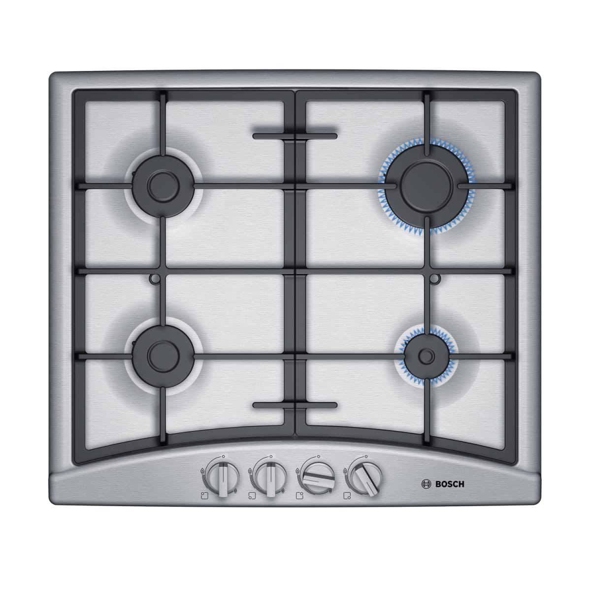 Encimera a Gas Bosch Serie 2 PGP6G5B90 60 cm 4 Quemadores Acero Inoxidable1