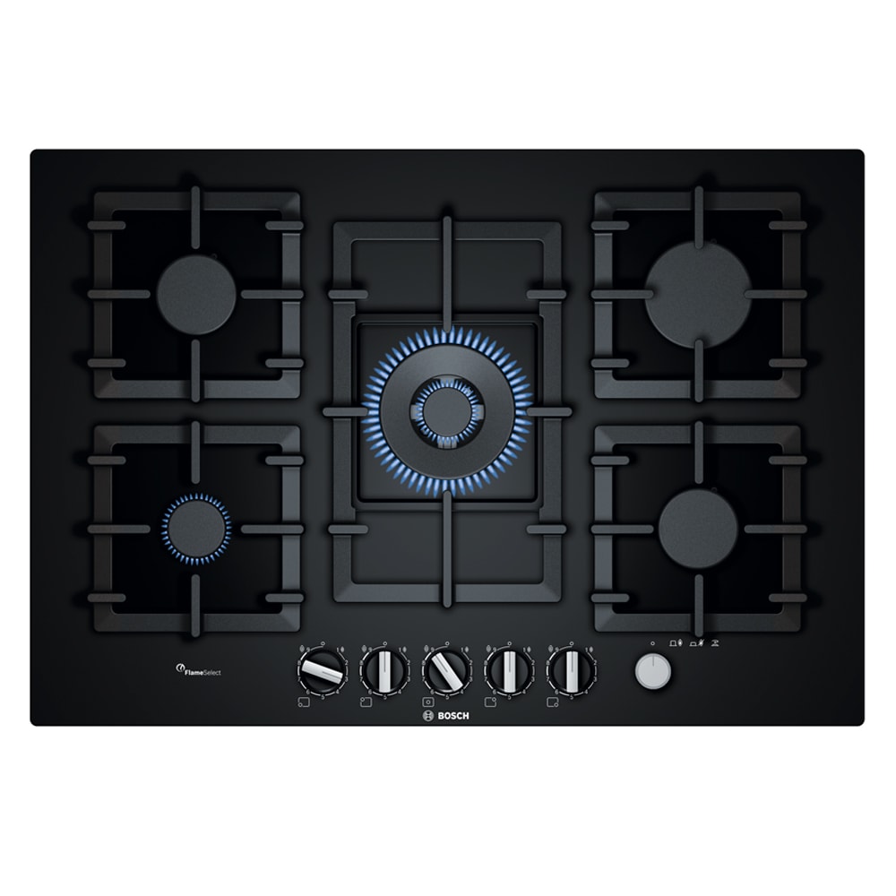 Placa Encimera de gas 75 cm Vidrio templado1