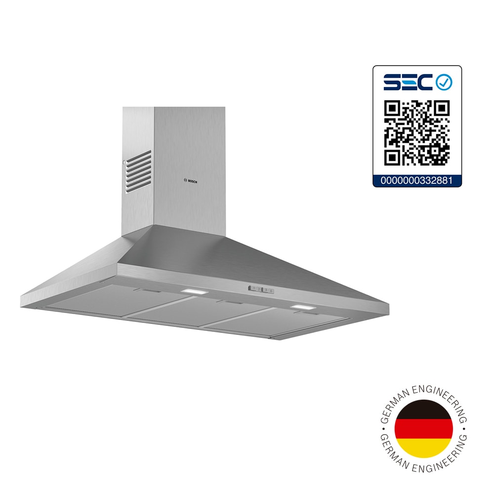 Campana Extractora Bosch Serie 2 DWP94BC50 90 cm Pared Chimenea 365 m³/h Metallic8