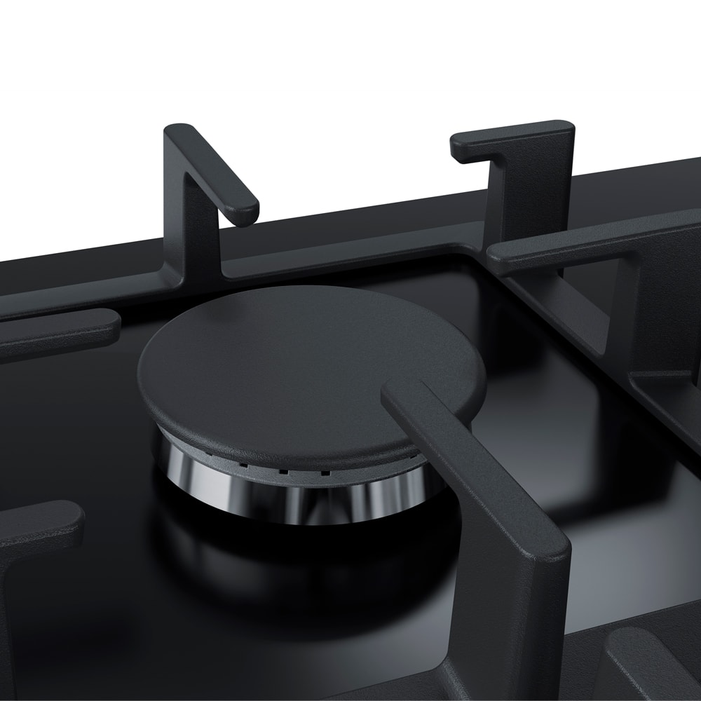 Placa Encimera de gas 75 cm Vidrio templado2