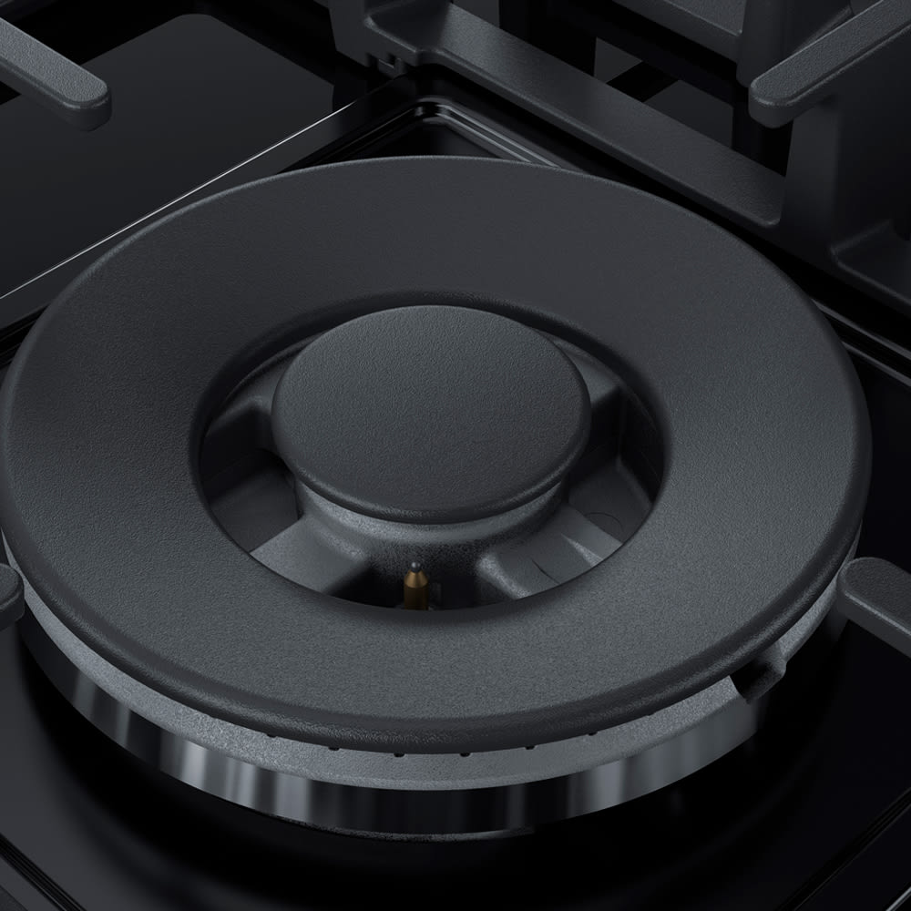 Placa Encimera de gas 75 cm Vidrio templado3