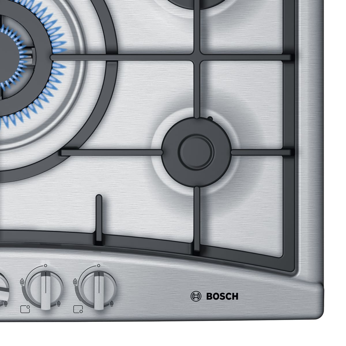 Encimera a Gas Bosch Serie 4 PGQ7G5B90 70 cm 5 Quemadores Wok Acero Inoxidable5