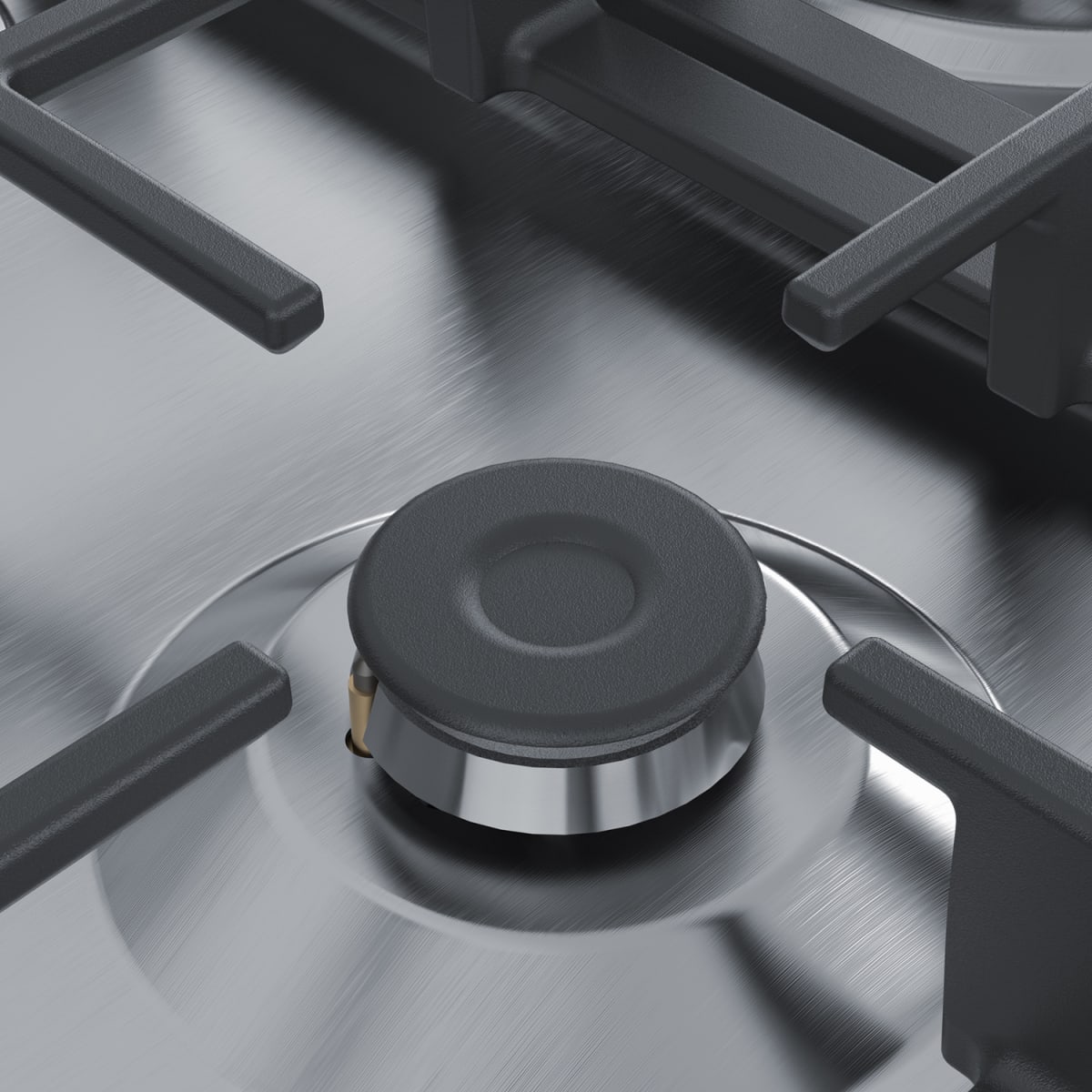 Encimera a Gas Bosch Serie 4 PGQ7G5B90 70 cm 5 Quemadores Wok Acero Inoxidable6