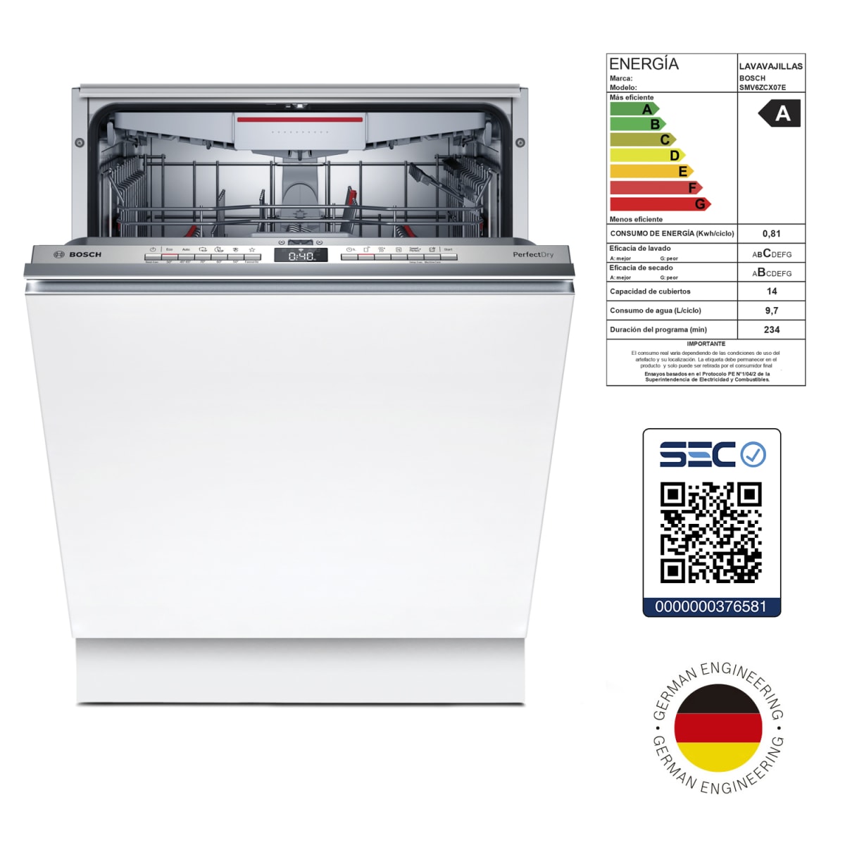 Lavavajillas Bosch Serie 2 Integrable 60cm6